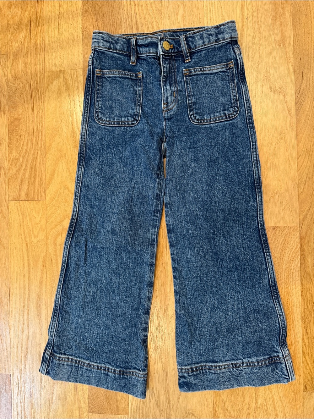 Crewcuts Girls' Sailor stretch denim trouser